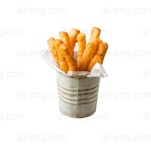 Preview of crispy french fries in a cup PNG image