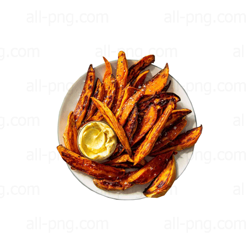 Crispy Roasted Potatoes with Dip Preview Preview of crispy, golden-brown roasted potatoes with a special creamy dip on a plate.